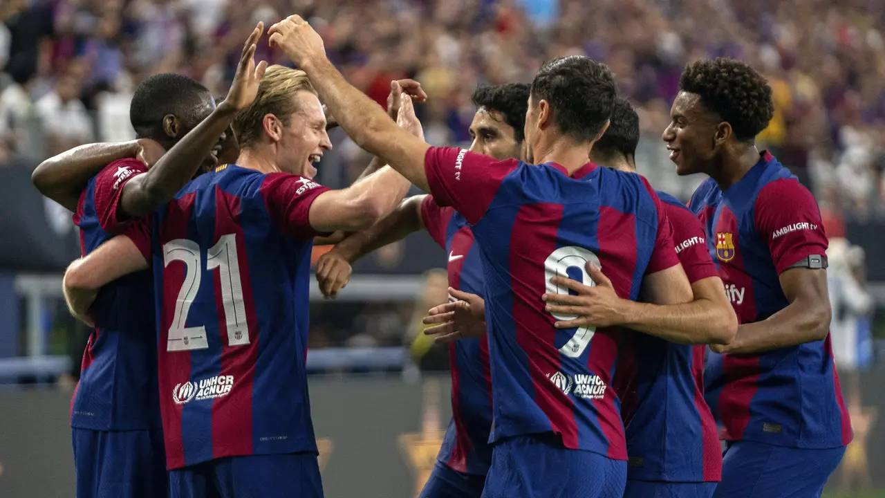 Foto: El Clasico di Pramusim Jadi Milik Barcelona setelah Hajar Real Madrid pada Laga Soccer Champions Tour 2023