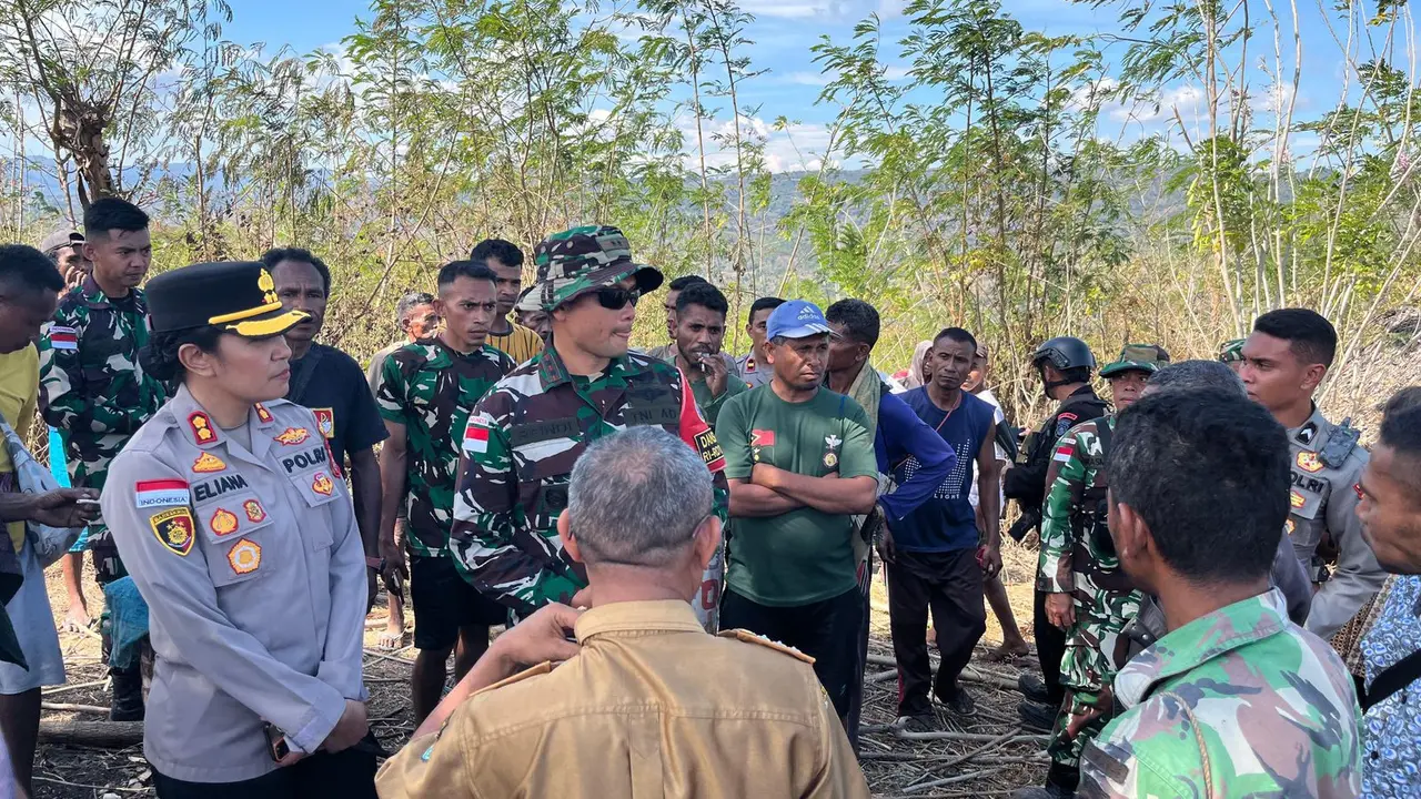 Polisi dan Forkompinda Datang Lokasi Insiden Penembakan Warga NTT