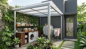 7 Inspirasi Pergola untuk Area Cuci dan Jemur yang Fungsional dan Estetis