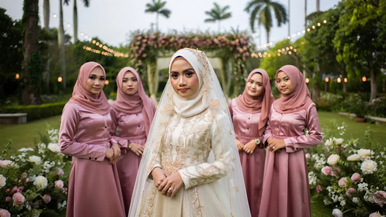 Model Baju Bridesmaid (Foto: Reve Art AI)