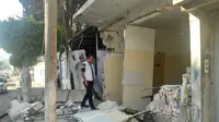 Klinik Dokter Lintas Batas (Médecins sans Frontières) di Gaza yang hancur akibat serangan Israel. Dok: Dokter Lintas Batas