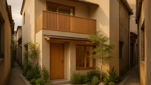 Desain Rumah Japandi di Gang Sempit