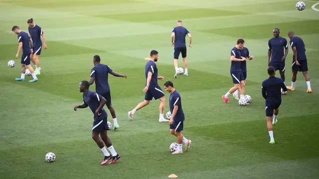 Latihan Pemain Prancis Hadapi Portugal di Euro 2020