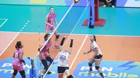 Duel antara Jakarta Pertamina Enduro kontra Yogya Falcons pada seri ketiga putaran pertama PLN Mobile Proliga 2025 di GOR Ken Arok, Malang, Minggu (19/1/2025). (Bola.com/Istimewa)