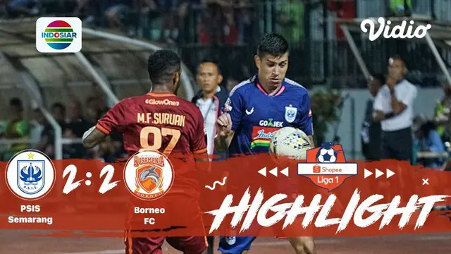 Full Highlight - PSIS Semarang 2 vs 2 Borneo FC | Shopee Liga 1 2019/2020