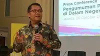 Menteri Komunikasi dan Informatika Rudiantara di Press Conference Motorola terkait Tingkat Kandungan Dalam Negeri (TKDN), Kamis (20/10/2016). (Liputan6.com/Andina Librianty)