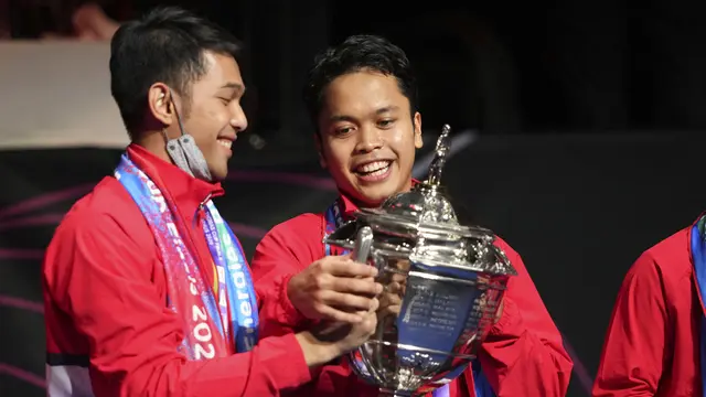Fajar Alfian dan Antony Sinisuka Ginting di Thomas Cup 2020