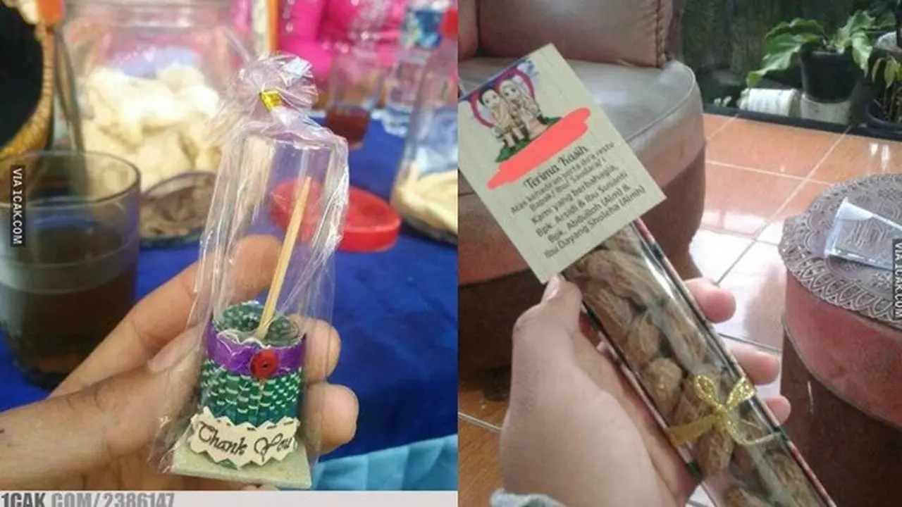 6 Suvenir Absurd di Pernikahan Ini Bikin Kamu Senyum Nyengir
