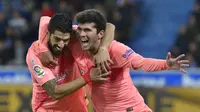 Carles Alena menyumbang satu gol saat Barcelona kalahkan Alaves 2-0 (ANDER GILLENEA / AFP)