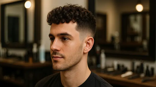 Model Rambut Pria Ikal Pendek Rapi (created by AI)