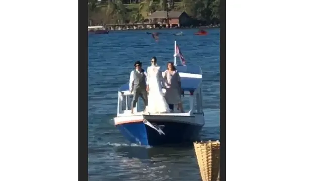 Dimas Anggara dan Nadine Chandrawinata