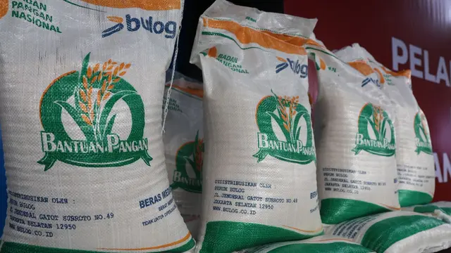 Bansos beras yang didistribusikan oleh Perum Bulog di seluruh Indonesia pada periode Juni dan Juli Tahun 2025. (Dok Bulog)