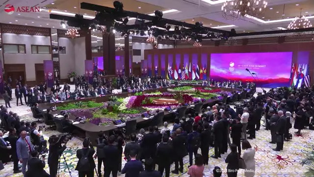 KTT ke-18 Asia Timur atau East Asia Summit, rangkaian KTT ke-43 ASEAN, di Jakarta Convention Center (JCC), Kamis (7/9/2023). (Tangkapan Layar Youtube Setpres RI)