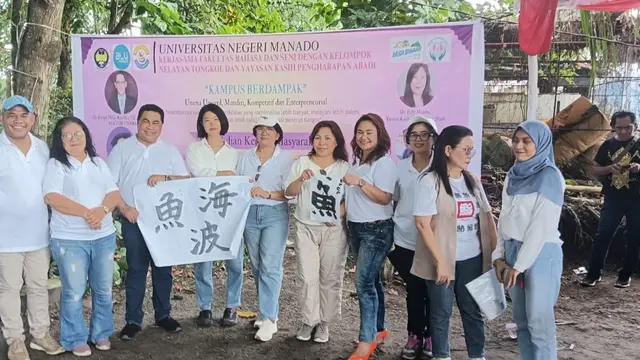 Foto bersama para pimpinan Unima dan FBS usai kegiatan yang berlangsung di Pantai Bitung Karangria pada, Selasa (27/5/2025).