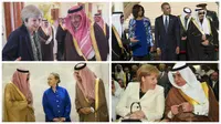 Selain PM Inggris, 4 Tokoh Wanita Ini Tolak Berkerudung di Saudi (BANDAR AL-JALOUD / SAUDI ROYAL PALACE / AFP)