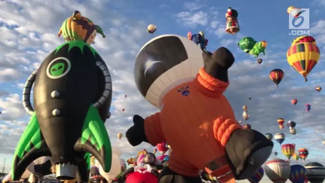 VIDEO: 600 Balon Udara Hiasi Langit Amerika