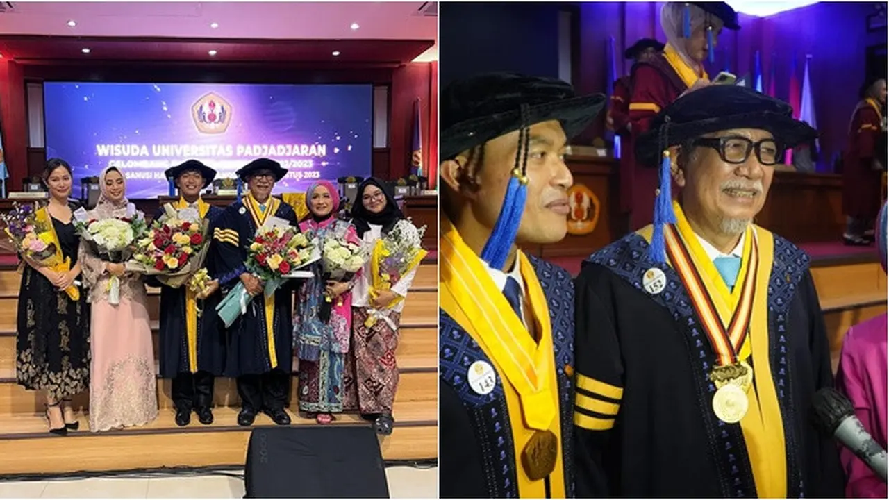 6 Potret Wisuda Deddy Mizwar Dapat Gelar Doktor di Unpad, Jadi Wisudawan Tertua