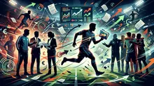 Ilustrasi bursa transfer, transfer pemain. (Bola.com/AI)