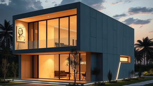 Desain Rumah Minimalis 6x12 Tampak Depan Futuristik