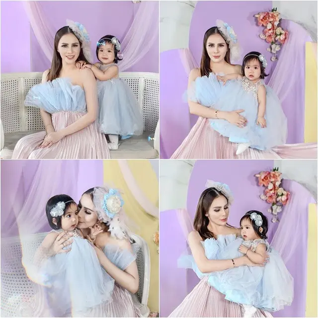 6 Pemotretan Momo Geisha Bersama Buah Hati, Pose Putrinya Curi Perhatian