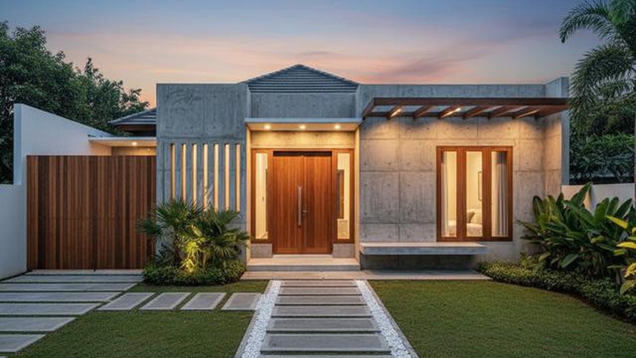 7 Gambar Rumah Minimalis Modern Kekinian dengan Aksen Beton Ekspos, Tampil Elegan Tanpa Banyak Dekorasi