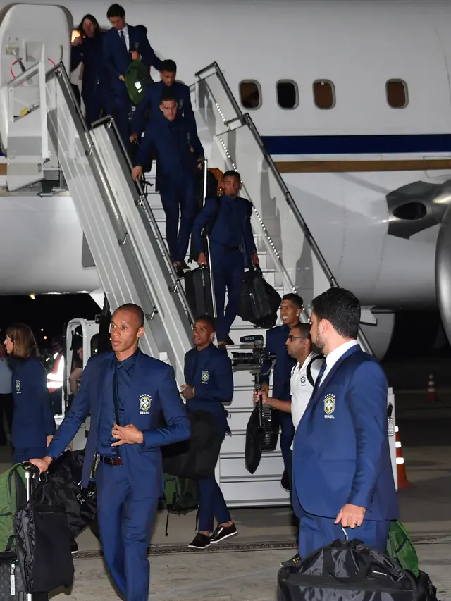 Skuad Timnas Brasil Tiba di Rusia