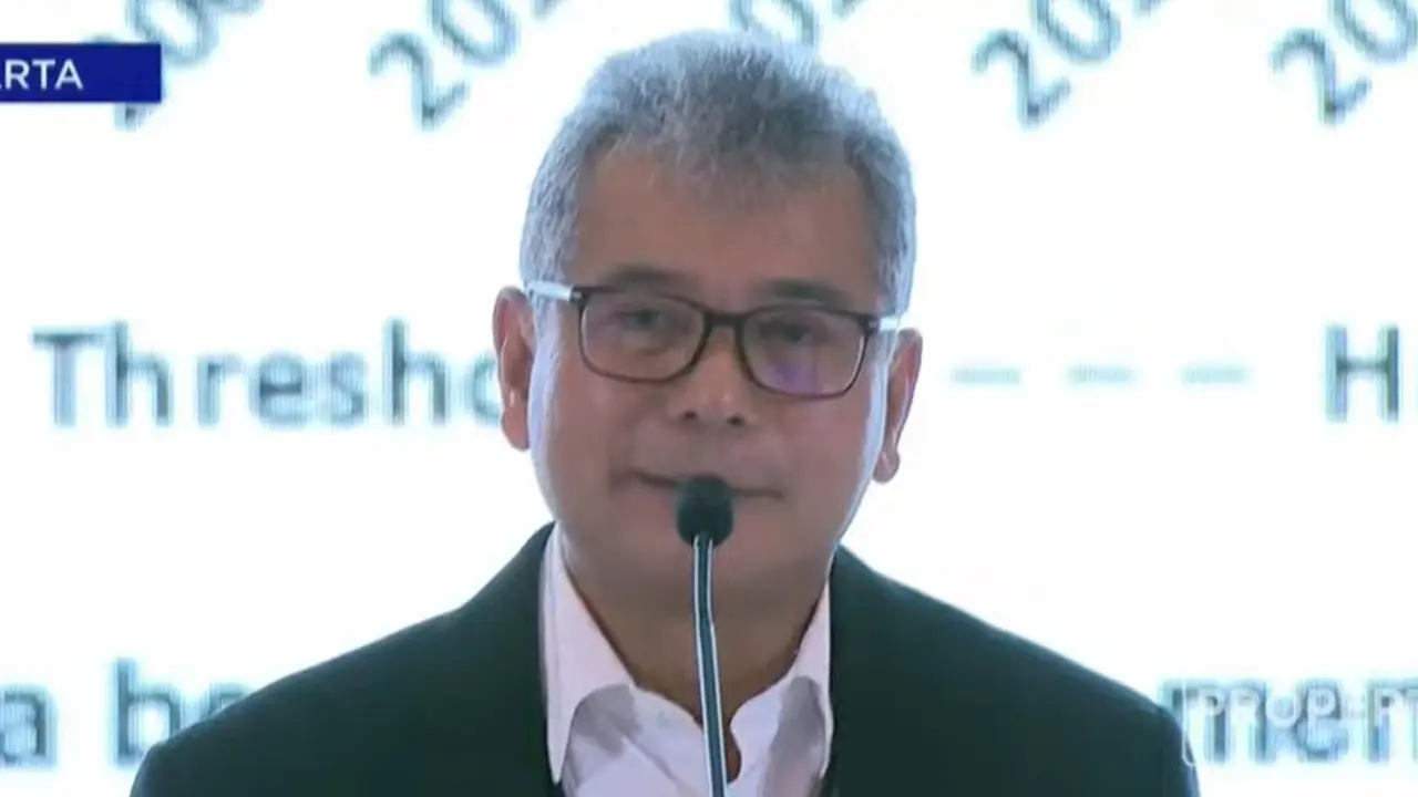 Direktur Utama PT Bank Rakyat Indonesia (Persero) Tbk atau BRI, Sunarso, dalam BRI Microfinance Outlook 2024 di Jakarta, Kamis (7/3/2024). (Arief/Liputan6.com)
