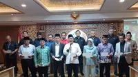 Ketua MUI Bidang Ukhuwah dan Dakwah KH M Cholil Nafis PhD, memimpin pembacaan deklarasi komitmen penyiaran saat Ramadan (Istimewa)