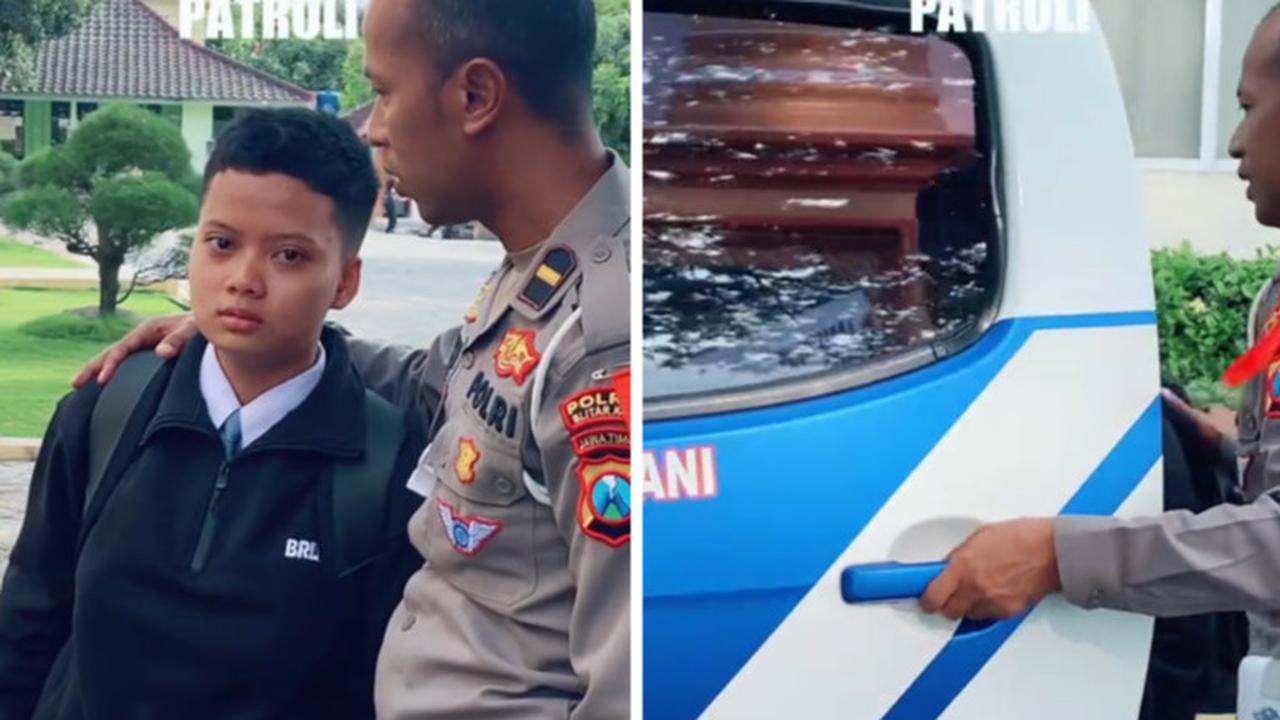 Bocah Ini Minta Tolong ke Polisi untuk Diantarkan Berangkat Les, Alasan di Baliknya Bikin Haru