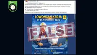 Cek Fakta: Tidak Benar Pendaftaran Lowongan Kerja PLN Lewat WhatsApp