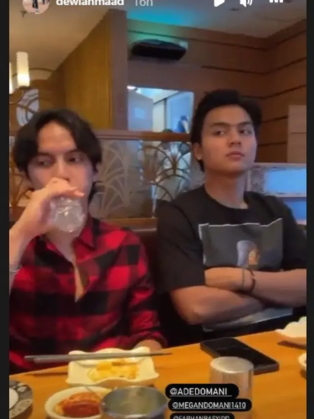Megan Domani dan Farhan Rasyid tetap kompak usai My Love My Enemy tamat (Foto: Instagram/@dewiahmaad)