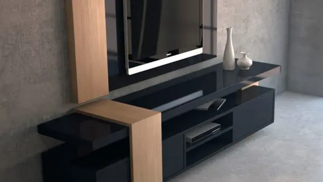 Desain Panel TV dengan Aksen Kayu (Foto: Pinterest/Indizelky Firman)
