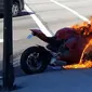 Ducari Panigale V4 terbakar. (Motorcycle.com)