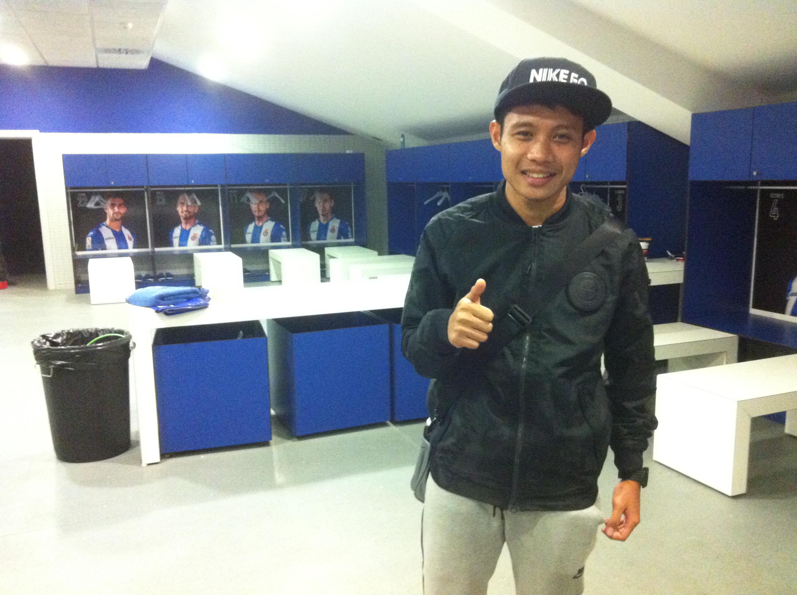 Evan Dimas Darmono mengunjungi markas Espanyol (La Liga)