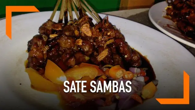 Kuliner malam Jumat kali ini, Liputan6.com mencoba salah satu kuliner sate yakni Sate Sambas Haji Rofii.