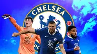Chelsea - Kepa Arrizabalaga, Mateo Kovacic, Reece James (Bola.com/Adreanus Titus)