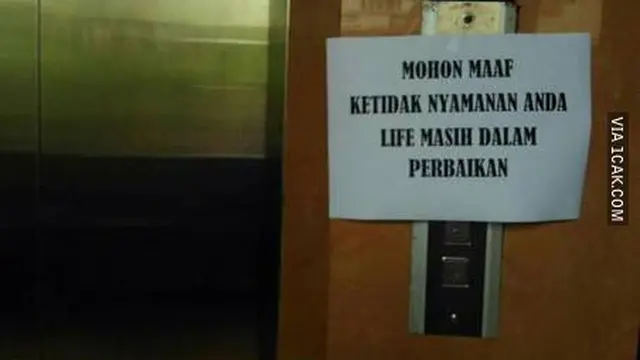 6 Imbauan 'Maaf Rusak' Ini Bikin Tepuk Jidat