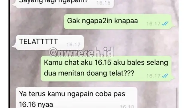 6 Chat ke Gebetan Protes Balasannya Lama Ini Bikin Elus Dada