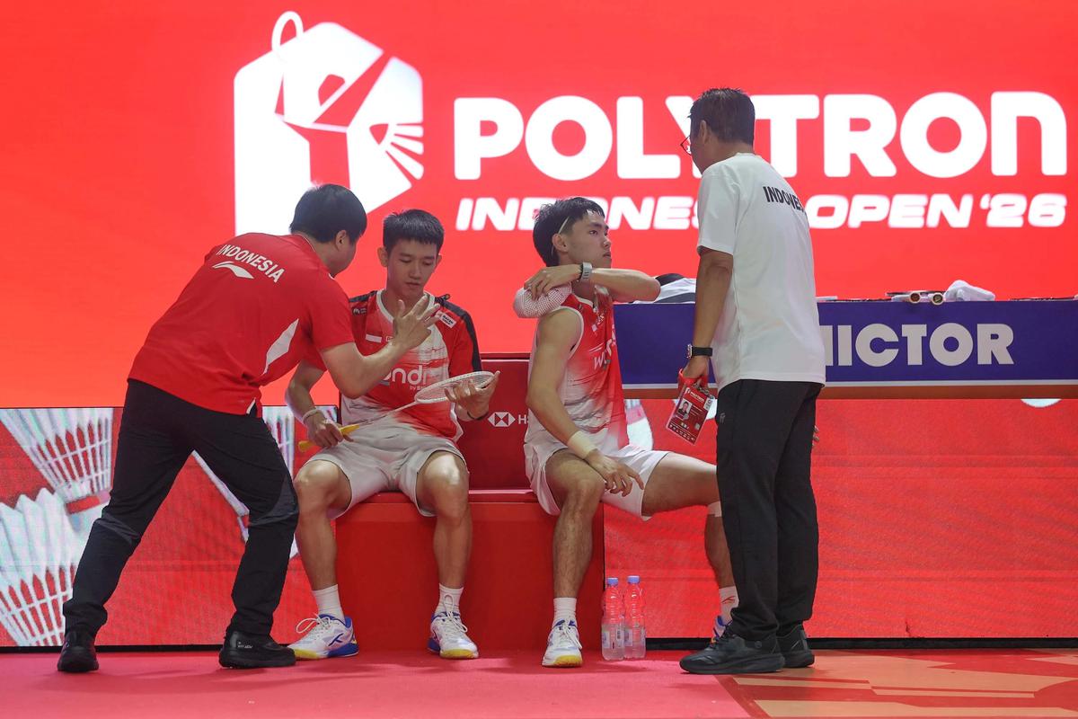 FOTO: Ganda Putra Indonesia Gagal Akhiri Puasa Gelar di Indonesia Open