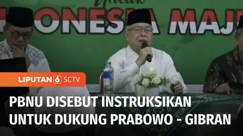 VIDEO: PBNU Instruksikan Dukung Pasangan Prabowo-Gibran