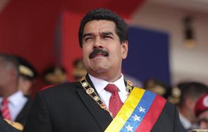 Presiden Nicola Maduro di hadapan rakyat Venezuela - AFP