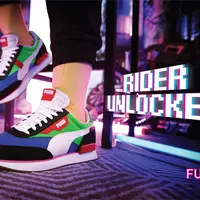 Untuk pertama kalinya, Puma menghadirkan seorang model virtual untuk memeragakan koleksi sepatu yang futuristik dan retro (Foto: Puma)