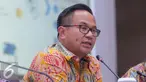 Dirut Bank Mandiri, Kartika Wirjoatmodjo saat menyampaikan paparan kinerja triwulan I-2016 Bank Mandiri, Jakarta Senin (16/5). Bank Mandiri memperoleh laba operasional sebesar Rp 9,7 triliun hingga akhir Maret 2016. (Liputan6.com/Angga Yuniar)