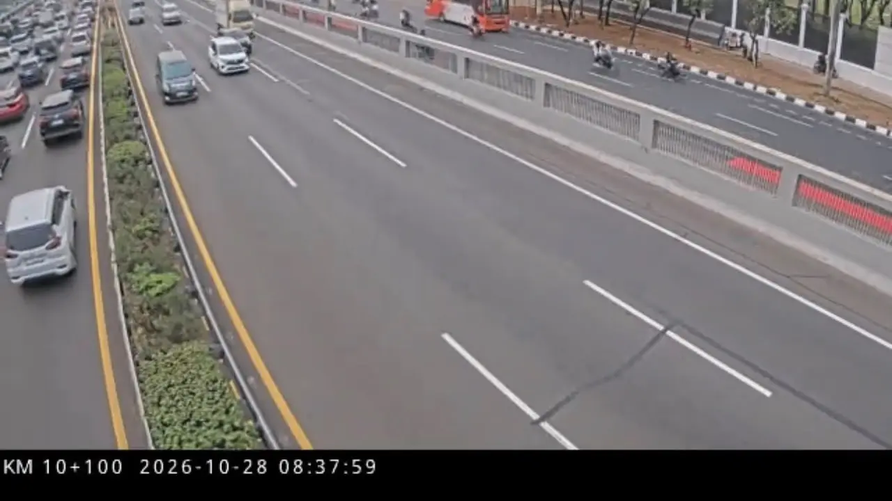 Kondisi terkini lalu lintas di tol dalam kota. (Dok. Jasa Marga)