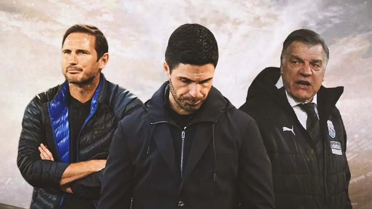 Ilustrasi - Frank Lampard, Mikel Arteta, Sam Allardyce