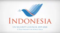 Logo dan tagline kampanye keanggotan Indonesia untuk menjadi anggota tidak tetap Dewan Keamanan PBB 2019 - 2020 (Kemlu.go.id)