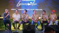 Peluncuran lagu terbaru Wali di Vertikal Garden, Gedung TLT (Telkom Landmark Tower), Jalan Gatot Subroto, Jakarta Selatan, Kamis (24/10/2019). (Nagaswara)