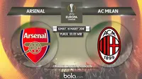 Jadwal Liga Europa, Arsenal Vs AC Milan. (Bola.com/Dody Iryawan)
