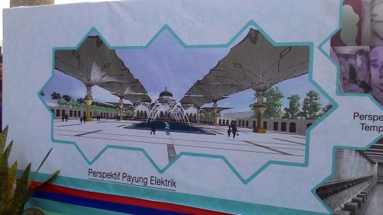 Ini konsep baru Masjid Baiturrahman Aceh, mirip Masjid Nabawi