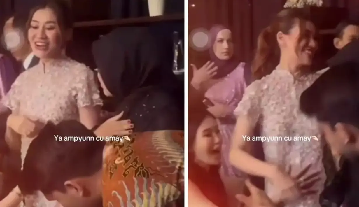Ini adalah momen ketika perut Aaliyah Massaid kepergok dielus oleh salah satu kerabat. Saat perutnya dielus, Aaliyah Massaid melempar senyuman dan juga turut memegang perutnya. Melihat video tersebut, netizen ramai mendoakan anak kedua Reza Artamevia ini ini tetap sehat jika informasi yang beredar bahwa ia tengah mengandung anak pertama benar adanya. (Liputan6.com/TikTok/@diari_aalthor )